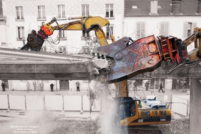 Démolition du "Toboggan" - Chalon-sur-Saône